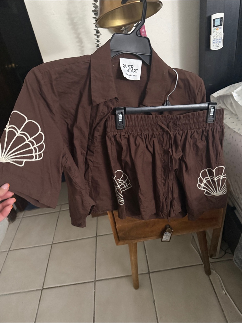 Paper Heart Brown High-Waist Shorts